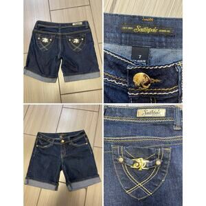 y2k grunge streetwear trendy 00s South Pole jeans co Bermuda short womens sz 7